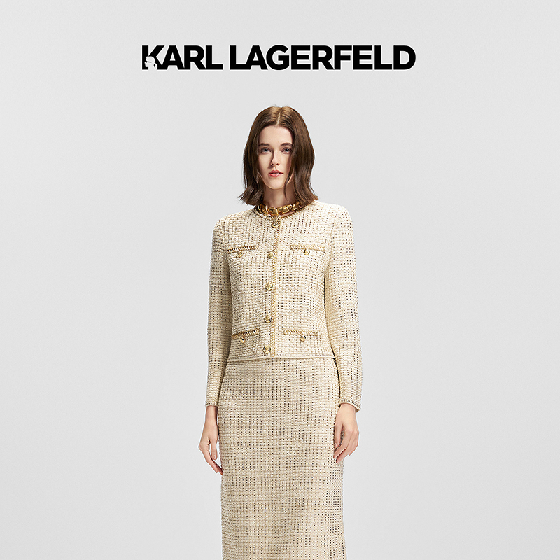 【官方】KARLLAGERFELD卡尔拉格斐外套长袖开衫衣服老佛爷P21E2201