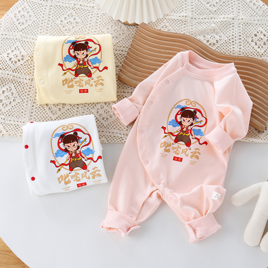 纯棉春秋儿童男女长袖婴儿哈衣爬服连体衣宝宝新生儿爬爬服秋装