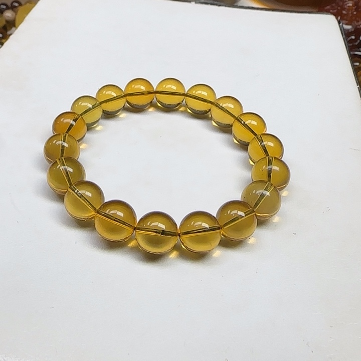 手串金珀未镶嵌天然缅甸琥珀手串11.8克