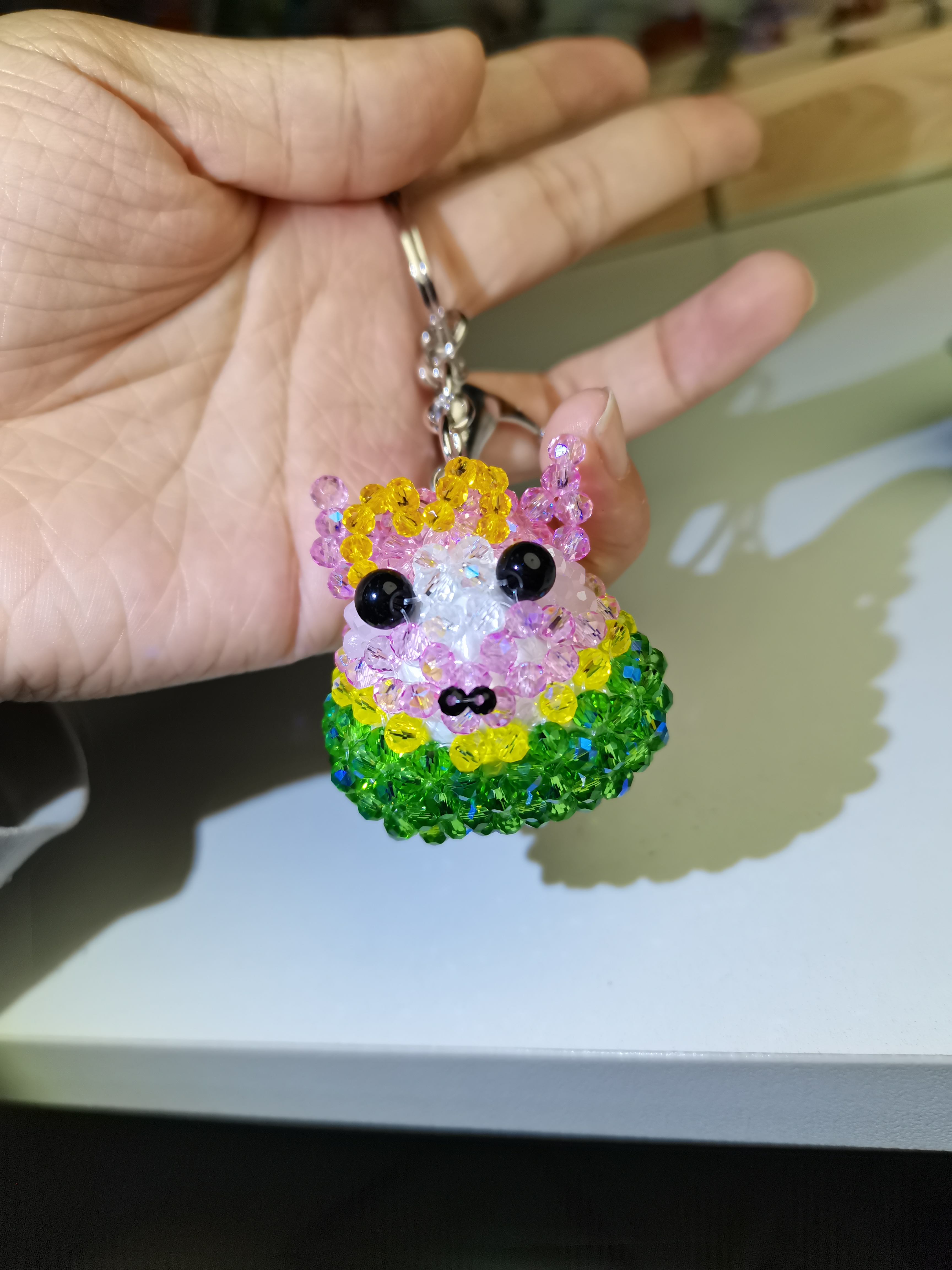 生肖马 手工串珠成品晶晶卡4