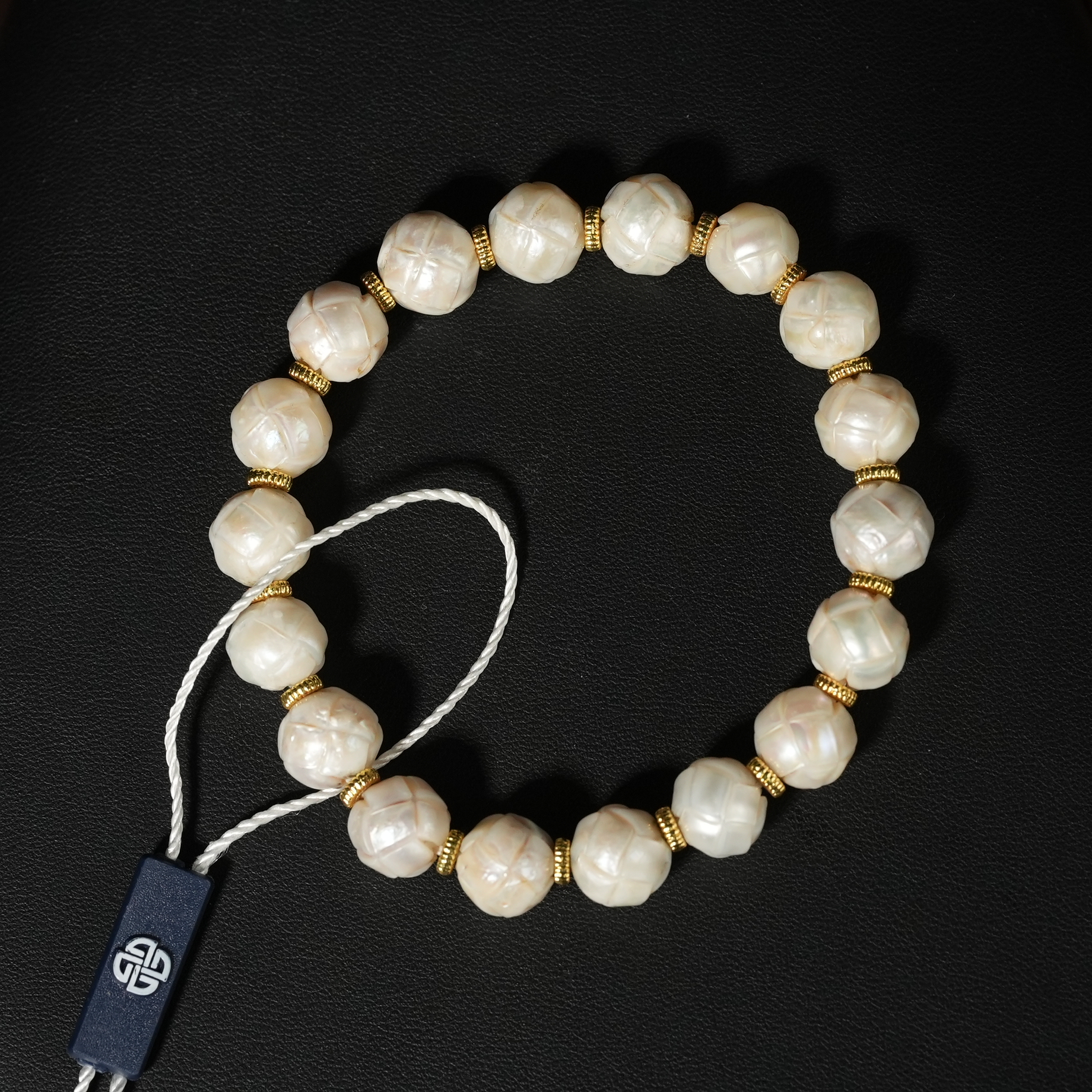 清代绳结纹老珍珠手串【古珠精选】DDK250227042