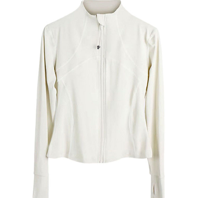 女秋新款立领开衫长袖修身显瘦速干跑步训练运动外套LULUWT-801