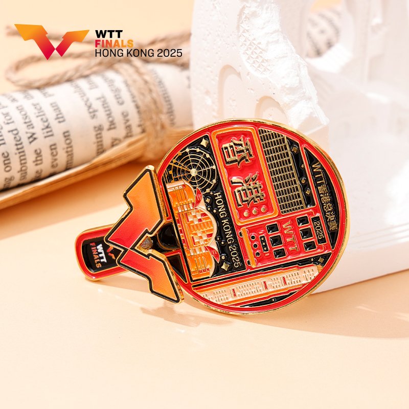 WTT香港总决赛2025-球拍城市冰箱贴旅游乒乓赛事纪念创意摆件