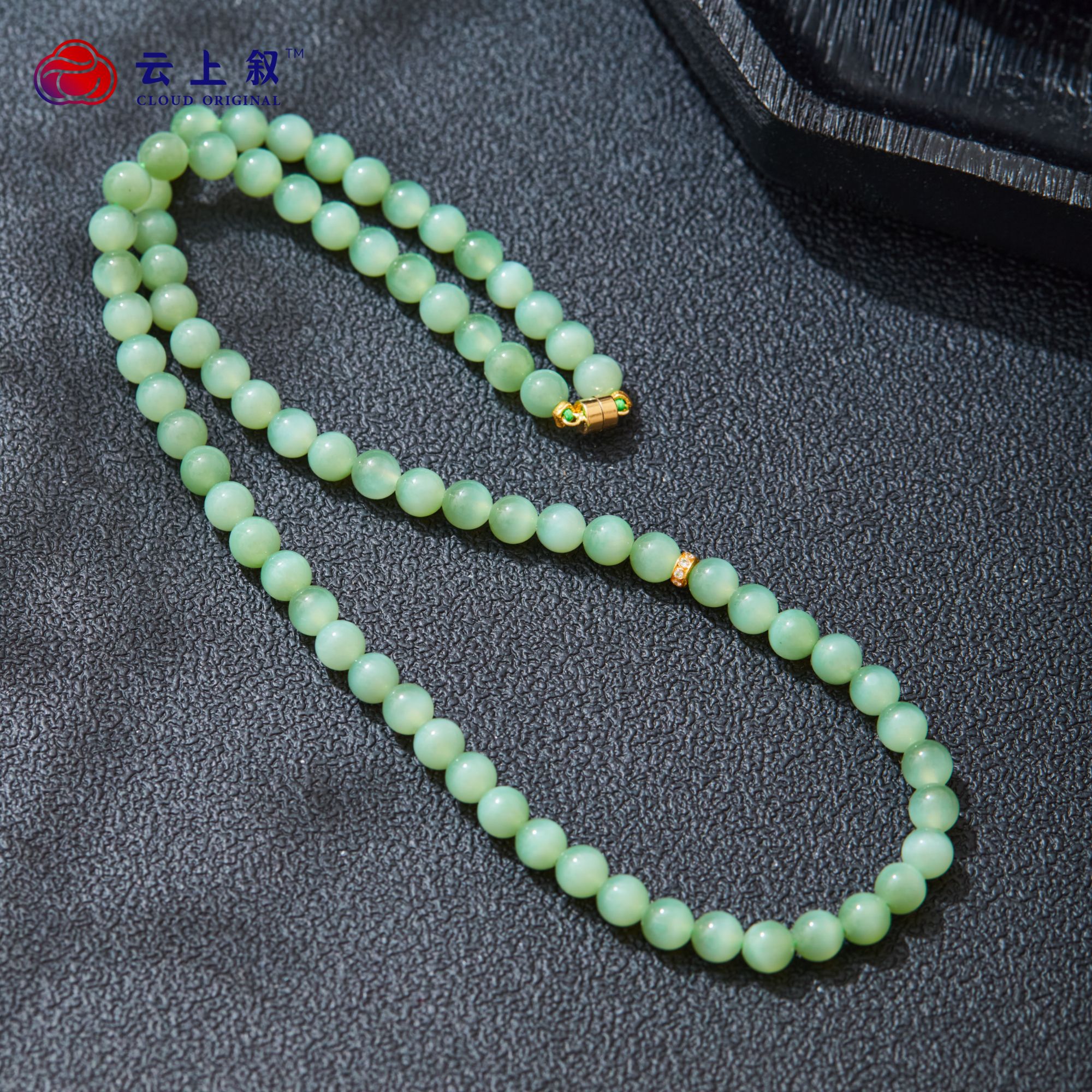 【云上叙】22 QJDXYGD434021-A 18K金粉青项链-多样性发其一 约6mm