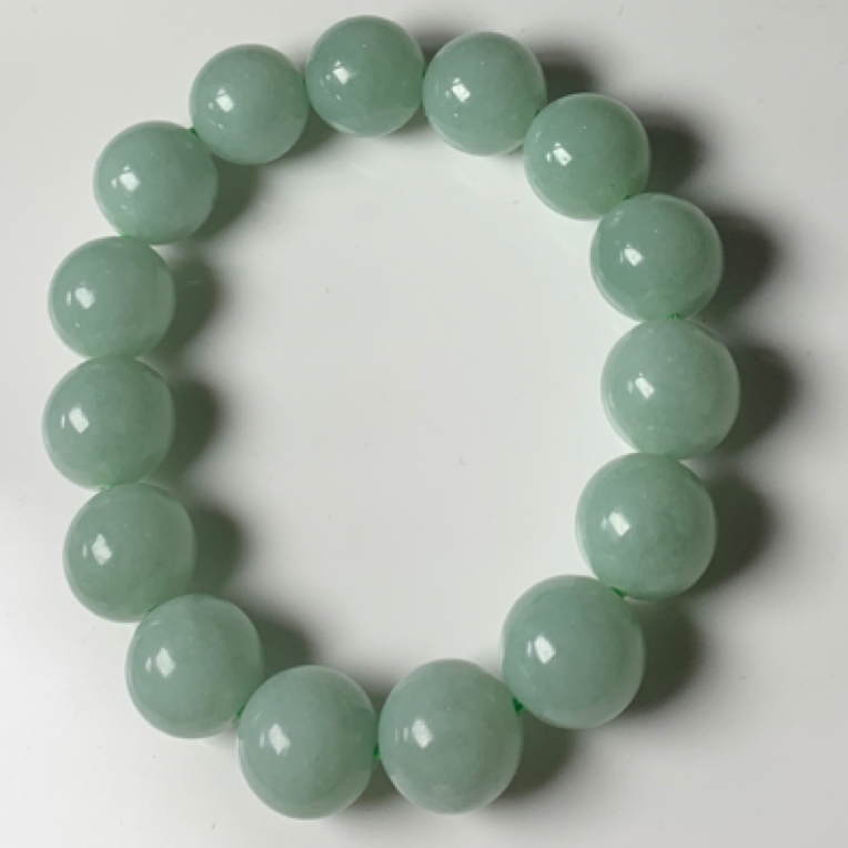 高端A级缅甸冰晴果绿底色透绿光女生配饰手串翡翠保真翡翠珠串