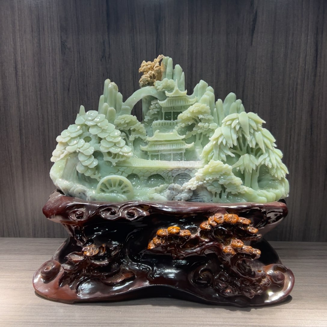 蛇纹石玉（覆膜）珠宝奇石未镶嵌