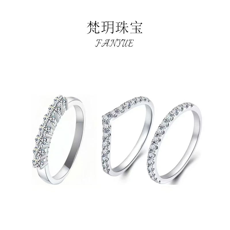 【FY排戒】女士闭口排戒满钻气质轻奢时尚