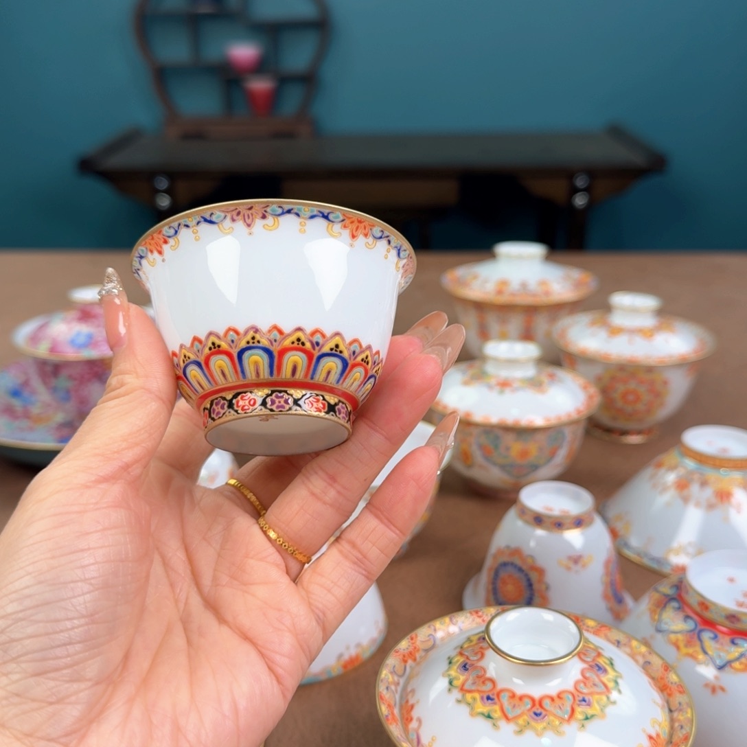 A***海珐琅彩超薄胎杯杯