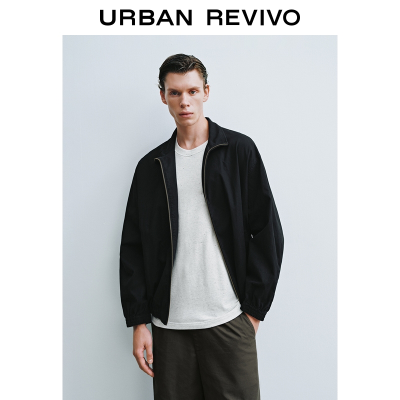 UR2025秋季新款男装潮流休闲拉链立领夹克外套UUY150008