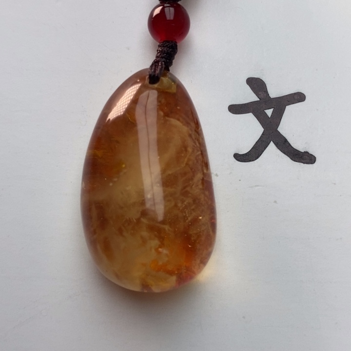 琥珀颈饰未镶嵌天然22