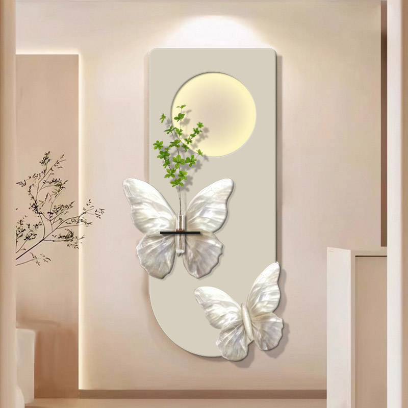  【正品浮雕 】DE-047氛围灯光画绿植入户玄关装饰画玄关画捡漏4