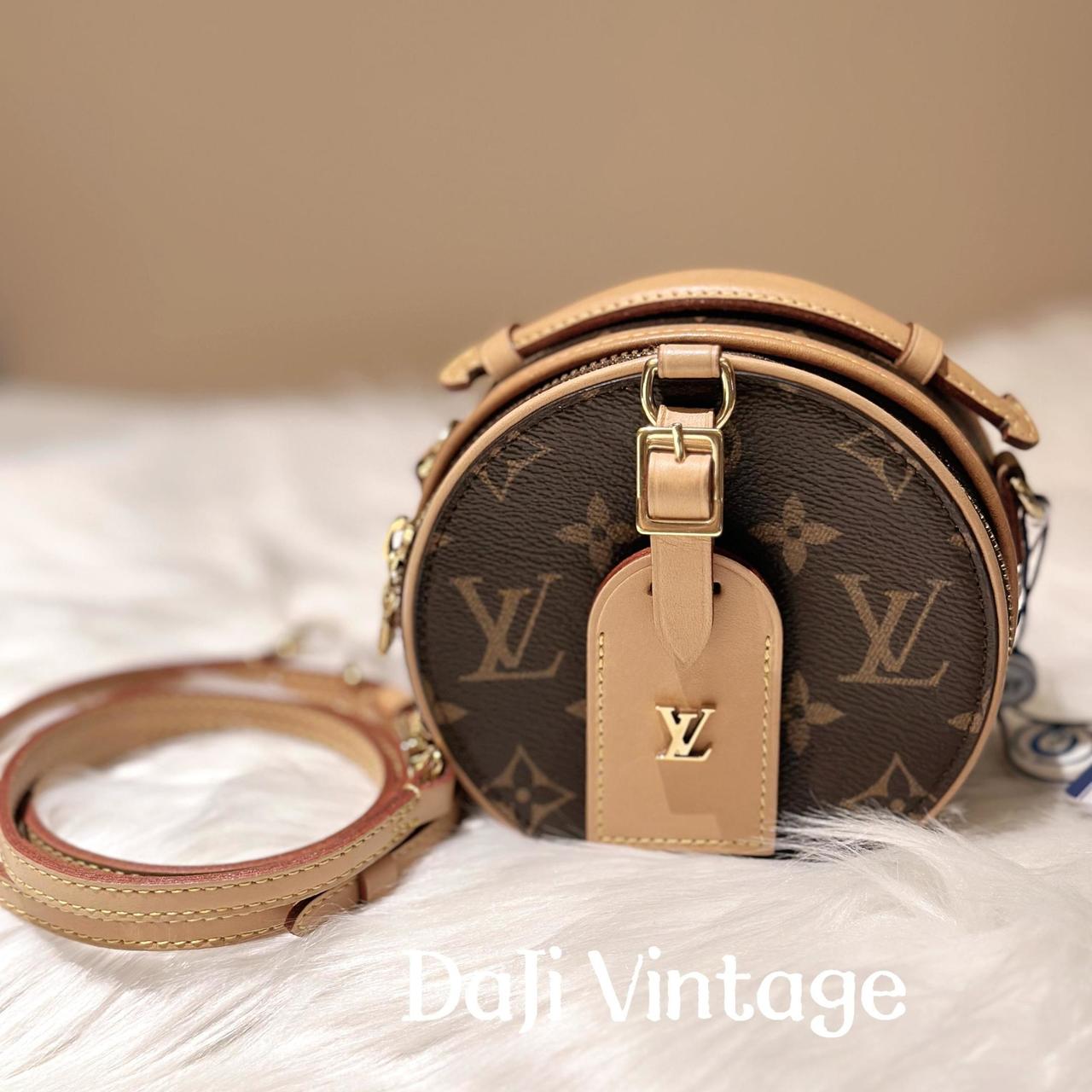 99新 LouisVuitton/路易威登 大吉中古/Lv路易威登老花mini圆饼斜