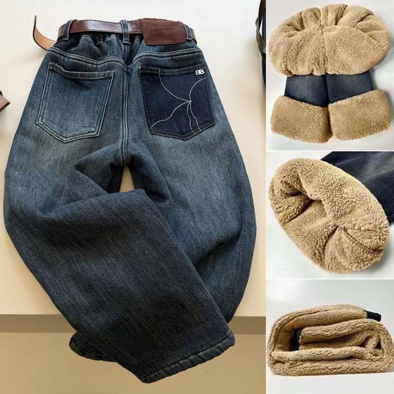 【-15°c可穿】男童裤子秋冬款2025新款中大童秋季直筒宽松加厚韩版