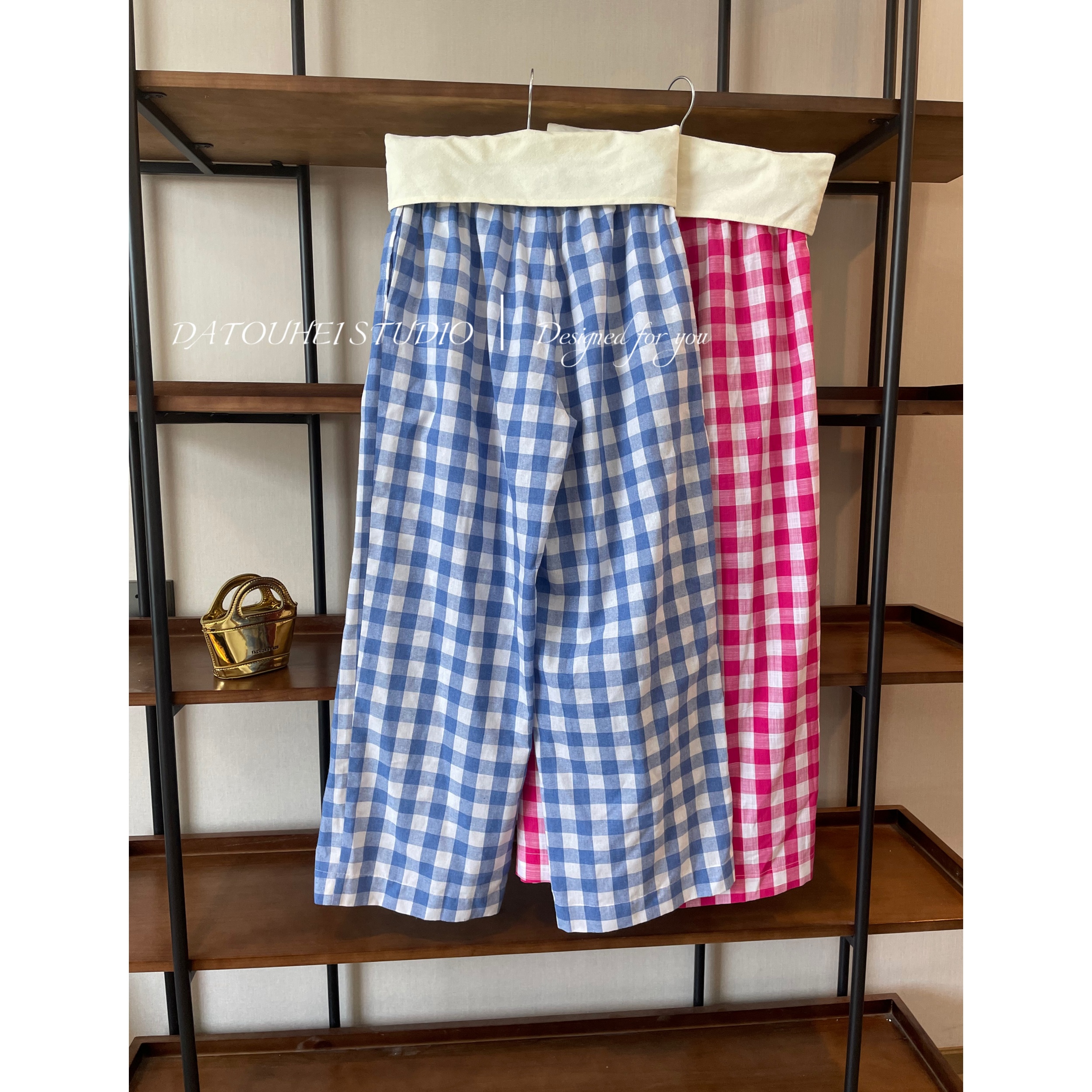 大头黑STUDIO【漫步时光】2025女夏百搭休闲宽松阔腿裤D225K07252