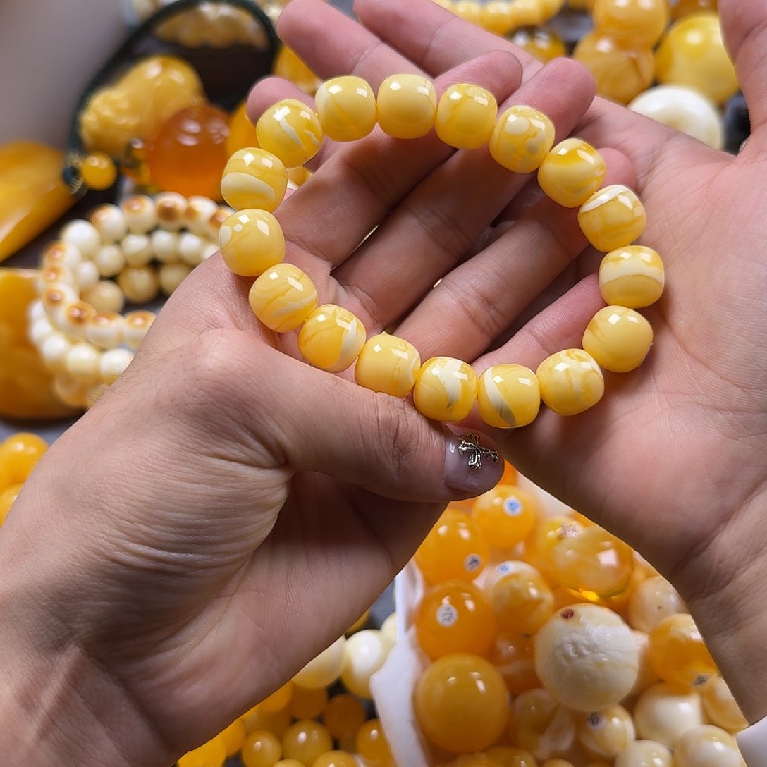 蜜蜡珠宝奇石未镶嵌同料老型14mm