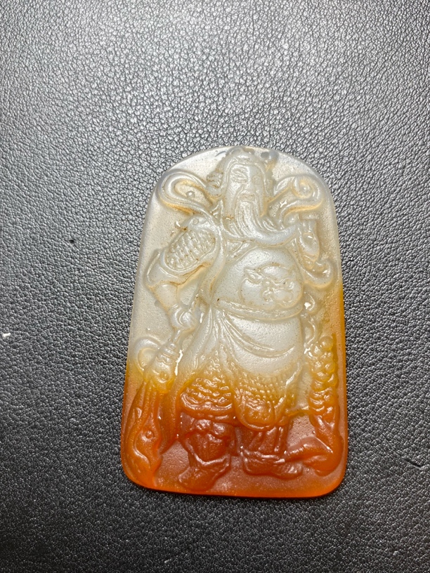 清仓天然老玛瑙关公挂件明清珠宝手工雕刻时尚复古个性男女款吊坠