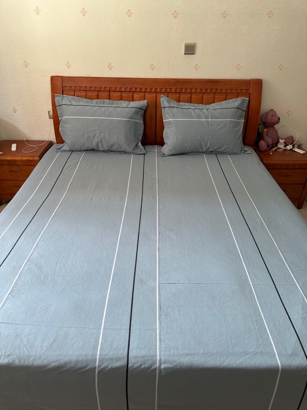 手工老粗布床单高级灰中厚