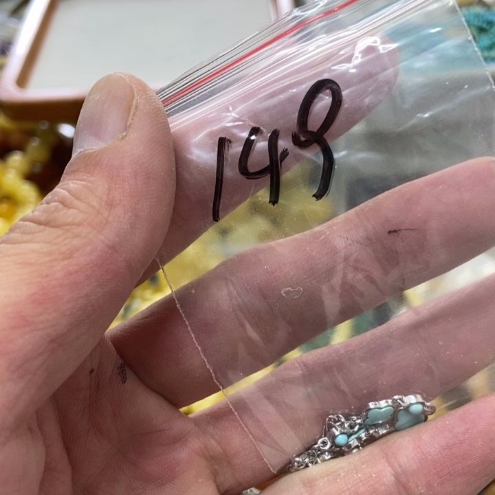 胡***7银S925镶嵌蜜蜡裸石手链