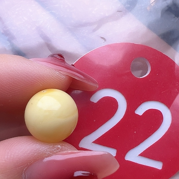 蜜蜡裸石未镶嵌微瑕 10.7mm 圆珠