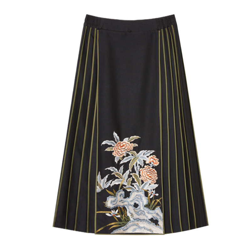 【古法香云纱】韦小宝半裙马面裙2411143072