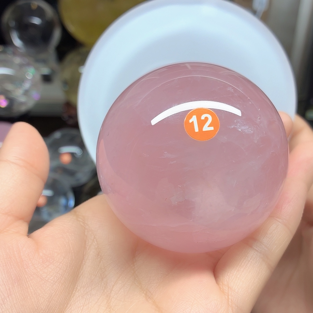 珠宝半成品水晶未镶嵌粉水晶66A12