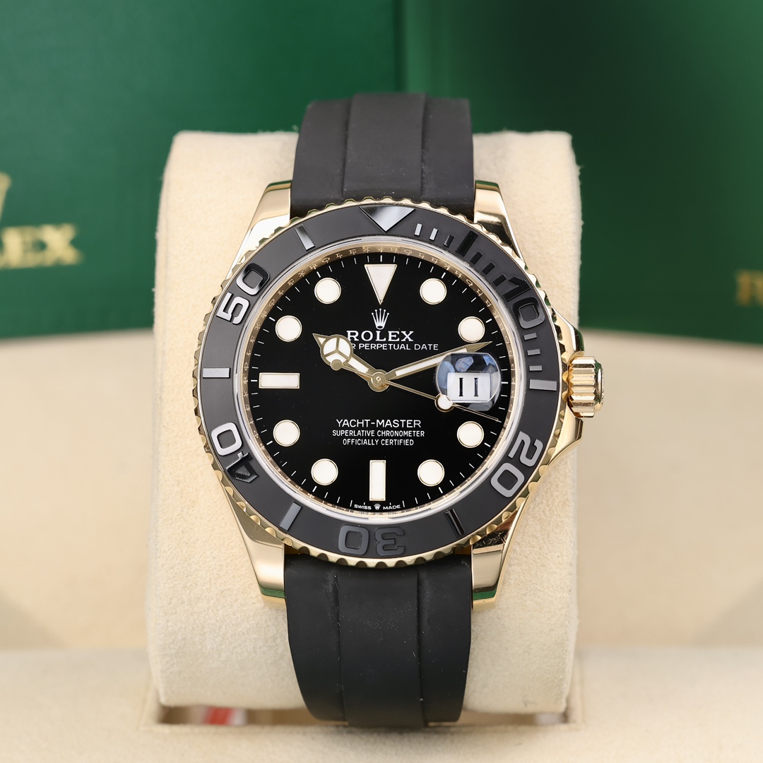 95新 Rolex/劳力士 226658 黄金游艇 黑色表盘 2023年1月保卡