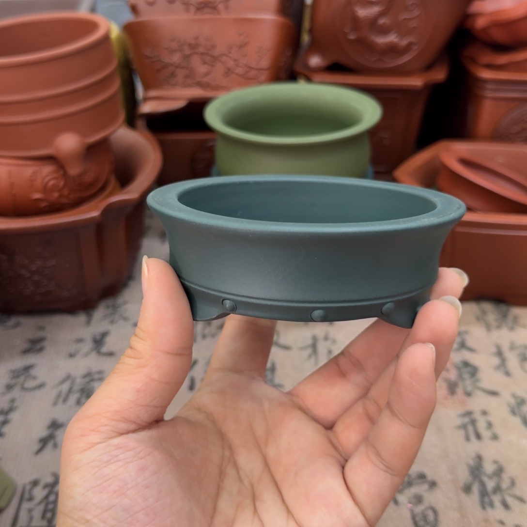 紫砂花盆宜兴紫砂正品9x2