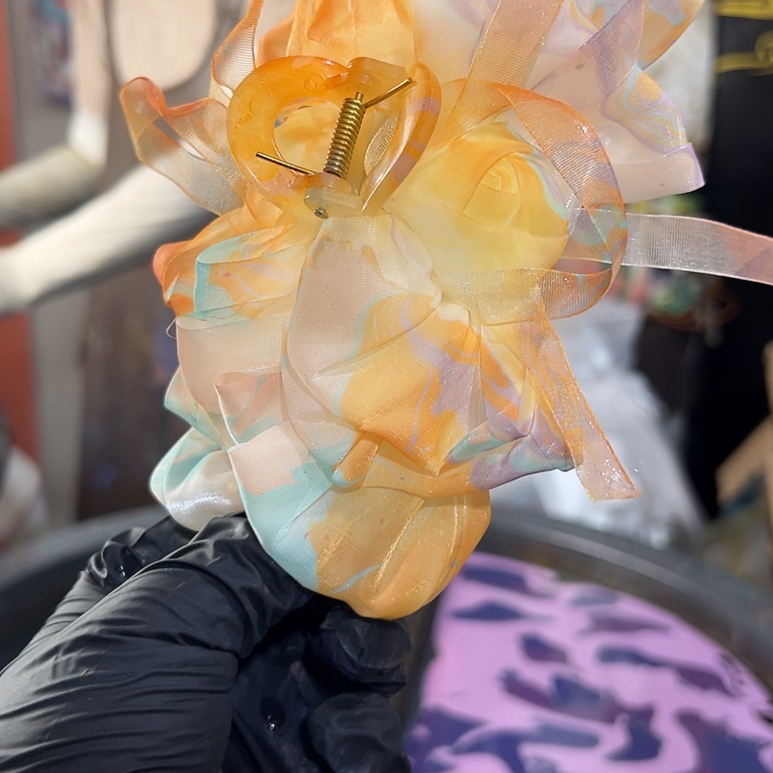 763玫瑰发夹唐粉彩