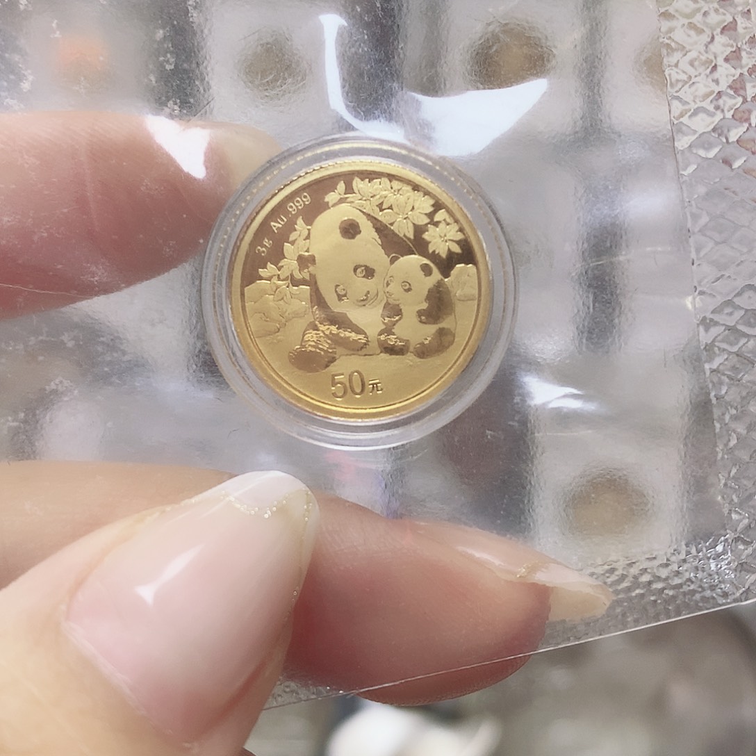 纯金2024年熊猫3克金币