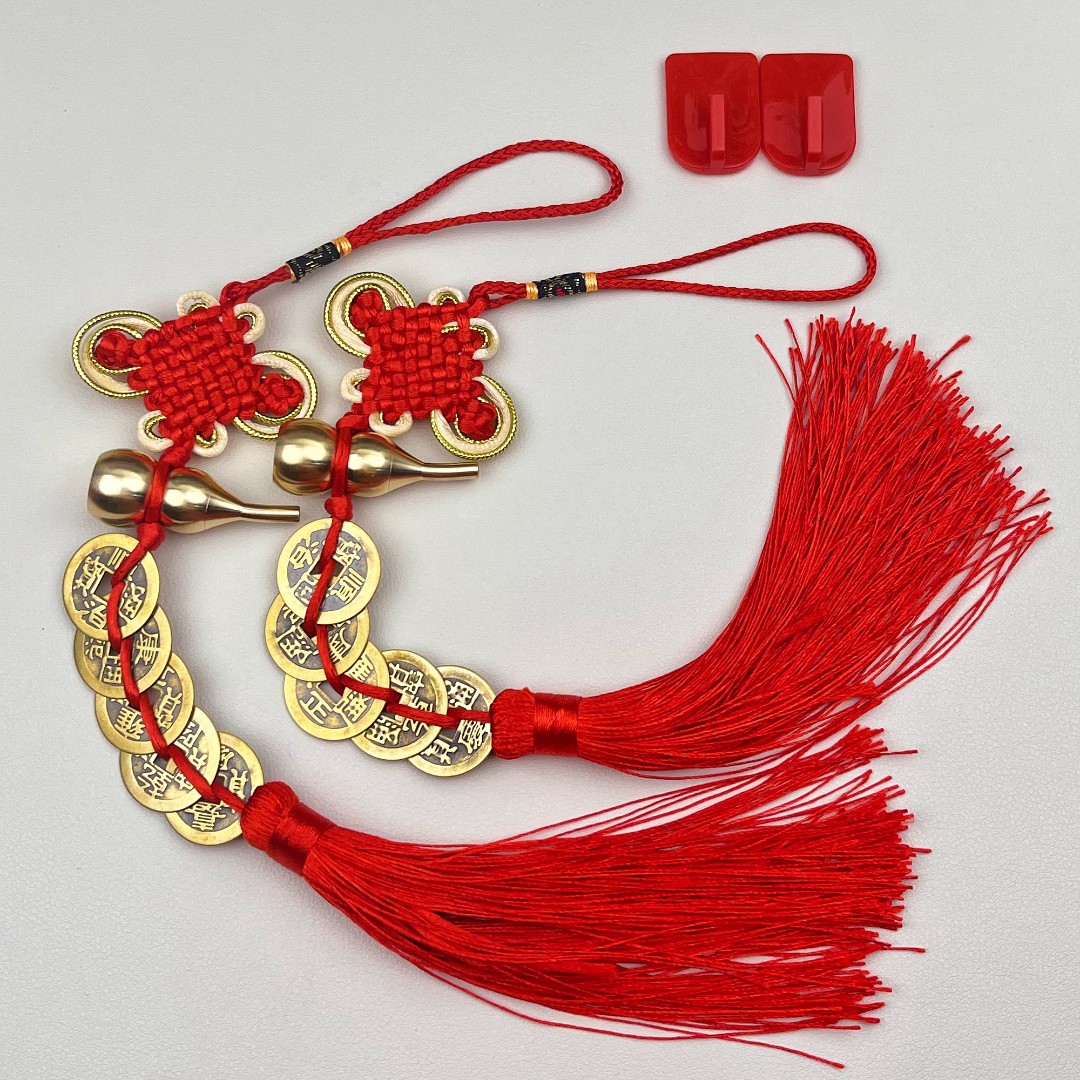 黄铜葫芦挂件带金边中国结吉祥结大门客厅卧室厨房阳台窗户挂件