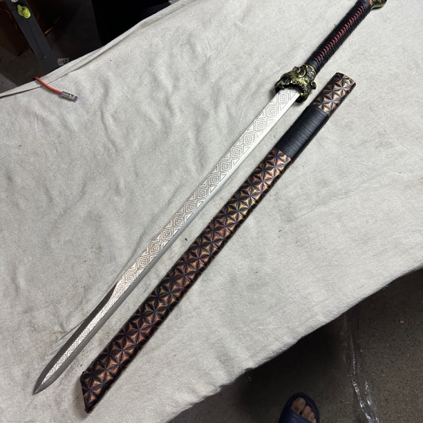 2396 龙泉昊天宝贝剑高猛钢唐横刀未开刃