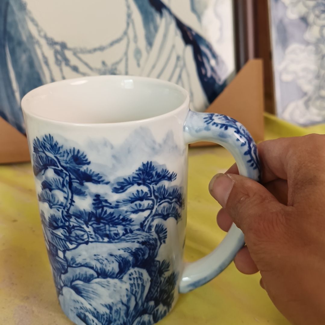 p***)景德镇手绘釉下彩手绘