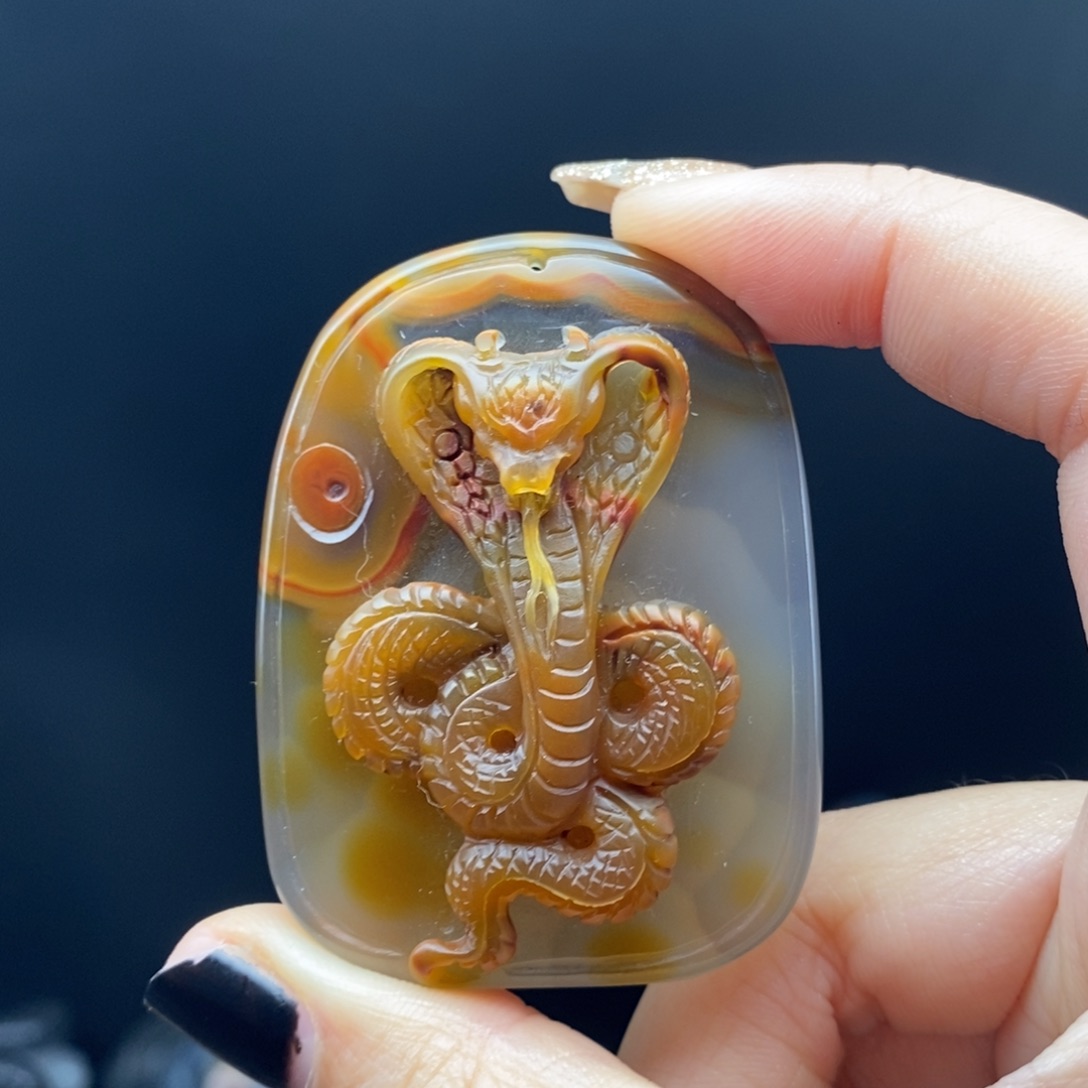 玛瑙/玉髓吊坠(不含链)未镶嵌