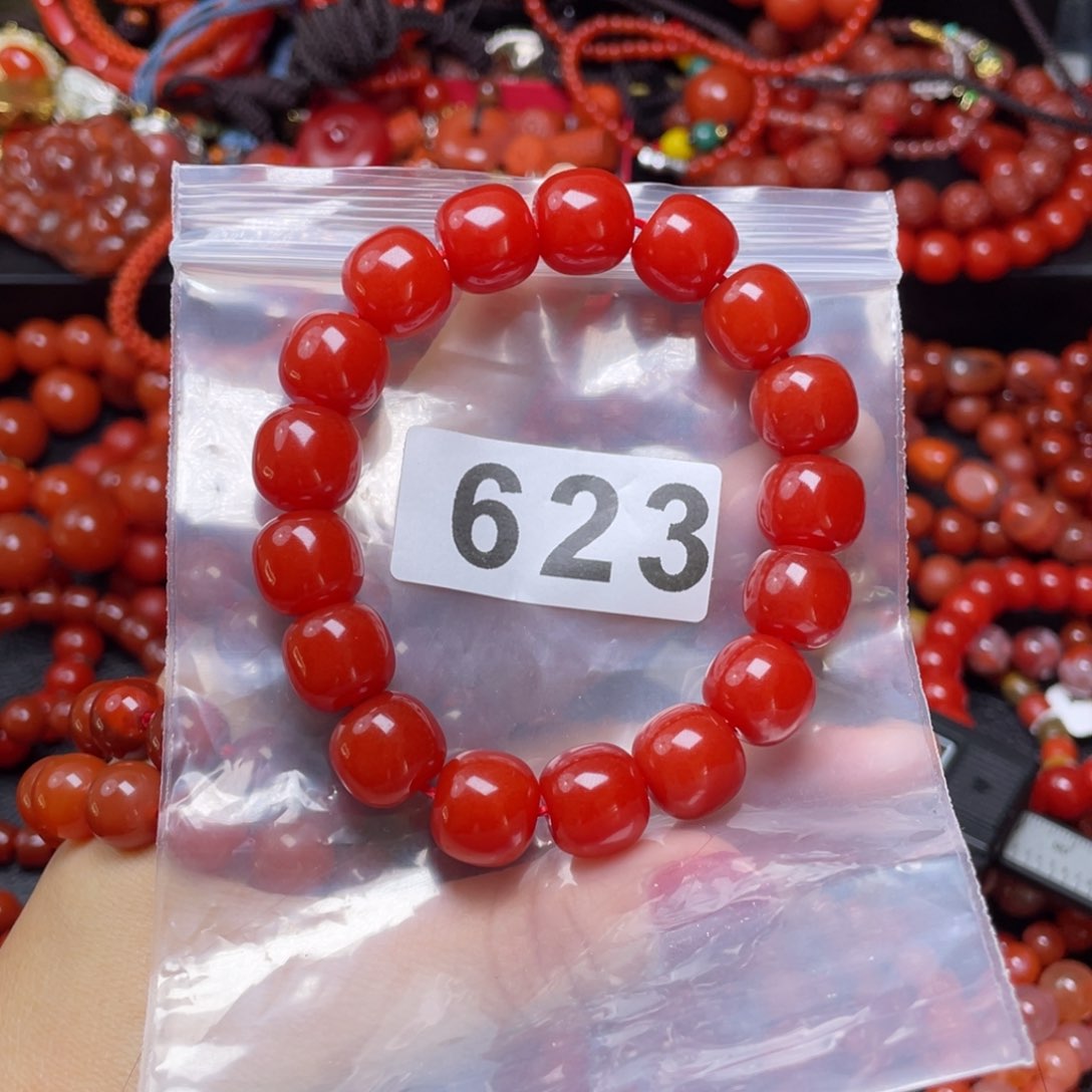 南红玛瑙手链未镶嵌铅*头