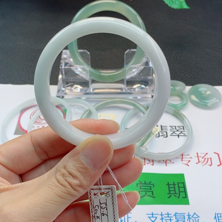 翡翠未镶嵌手镯正圈手镯54-56圈口