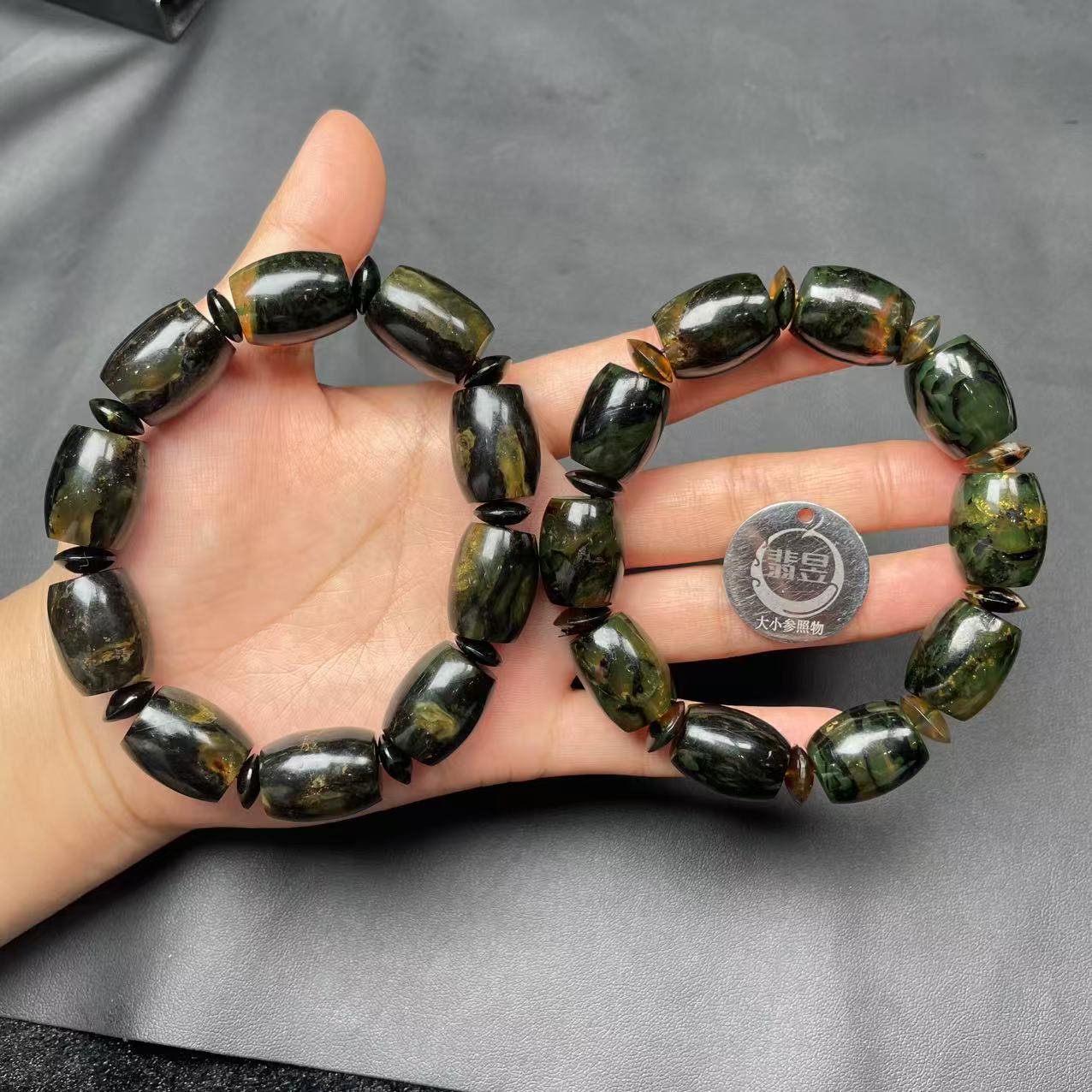 翡昱-N15-38712-610-琥珀手串/约12+/约10颗/-多样性发其一C