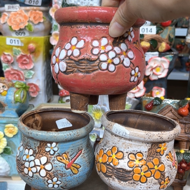 紫砂花盆粗陶材质多肉花盆