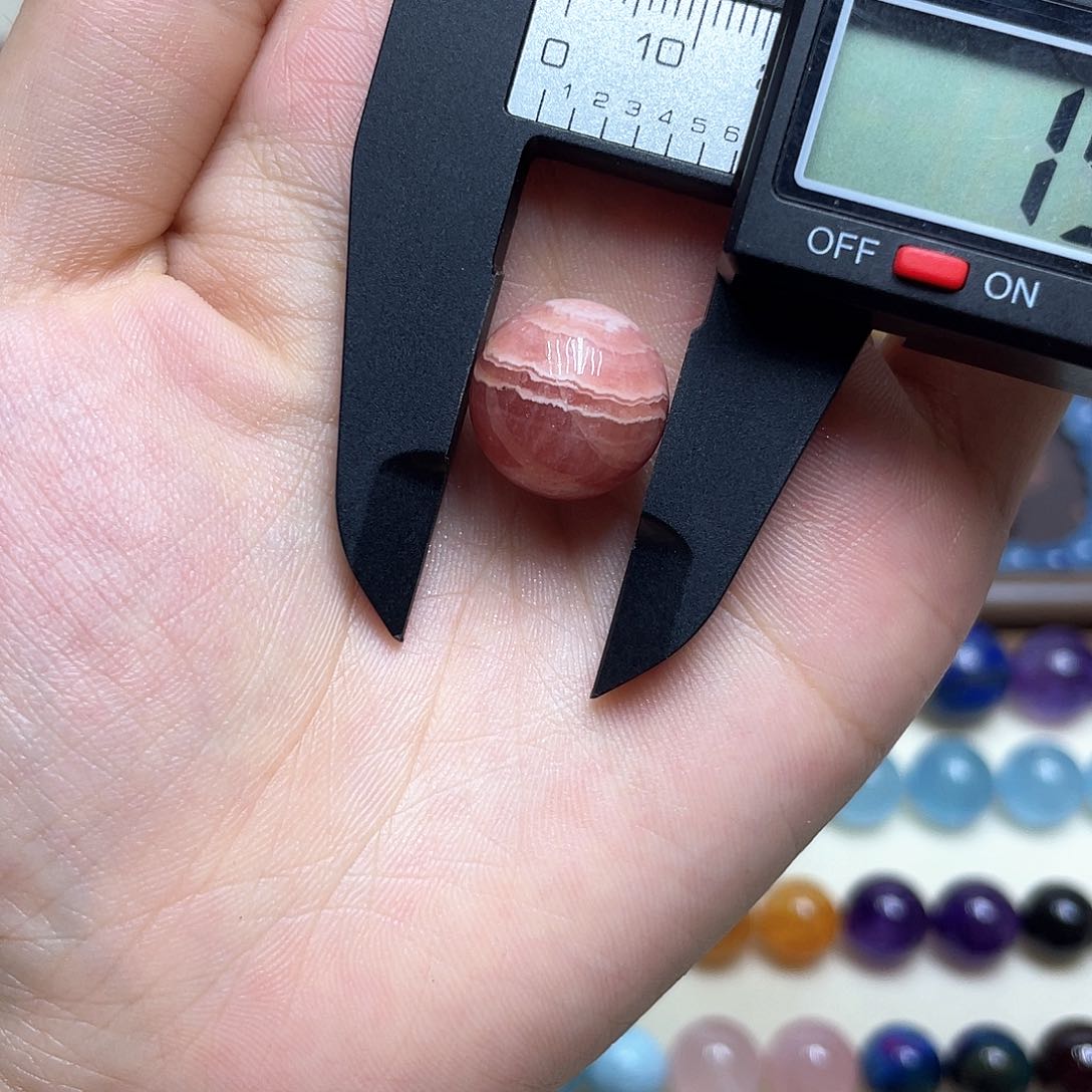 好***觉水晶珠宝半成品未镶嵌红纹15.4