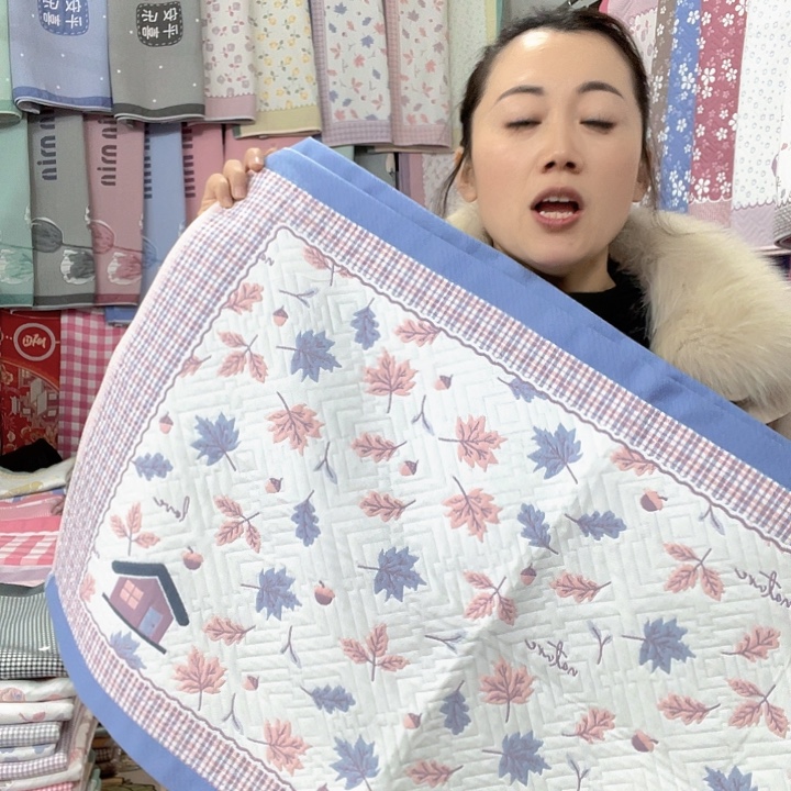 棉特价促销蓝色枫叶