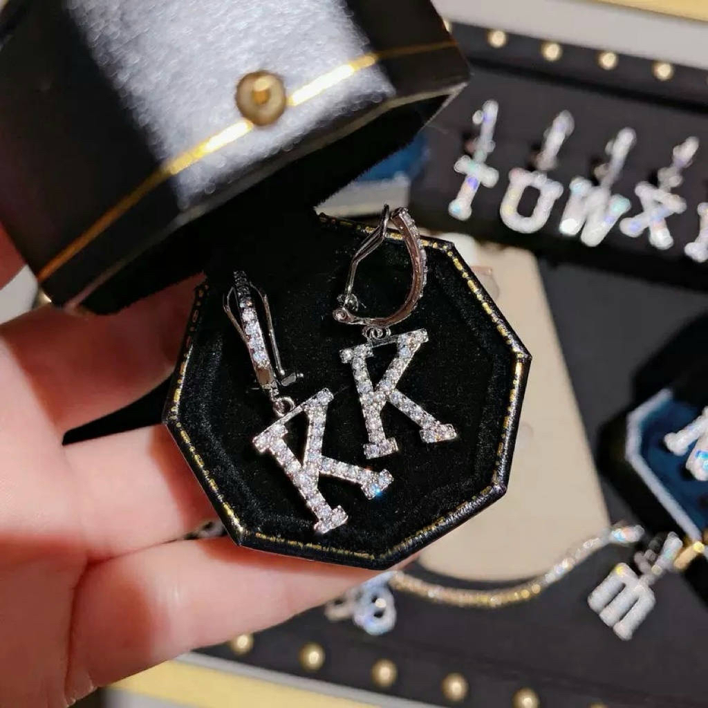 黄铜耳饰 KK·匠心 1183 带钻圆形重工中古耳吊耳环