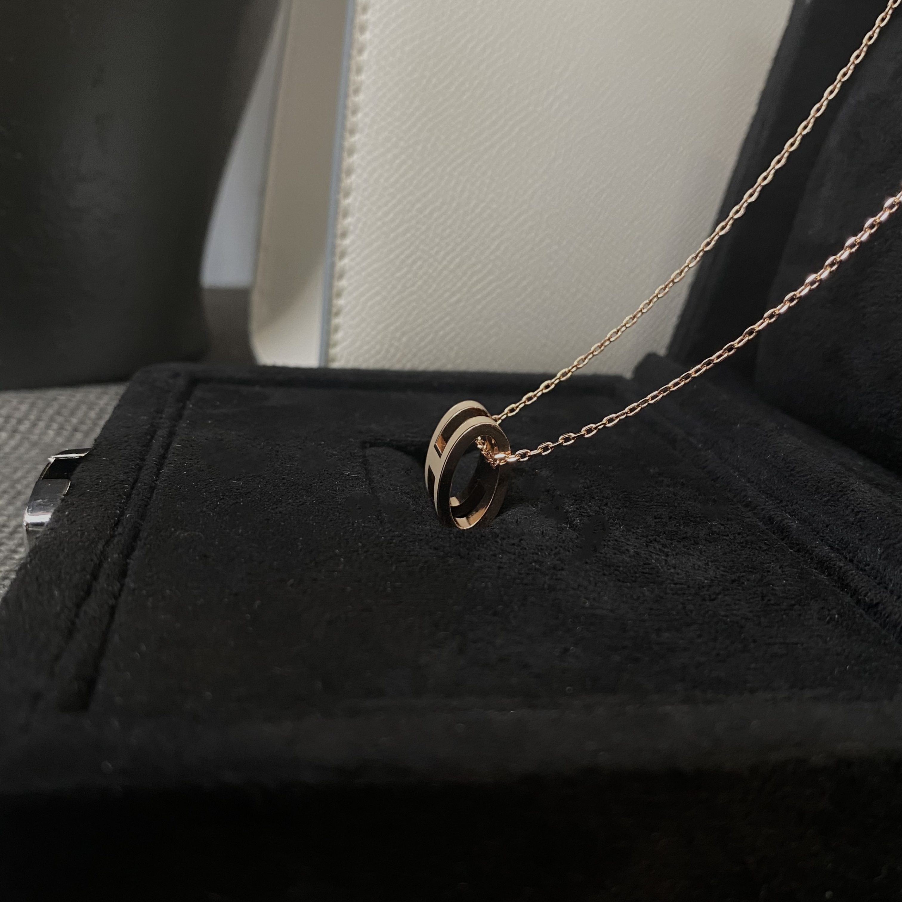 铜合金项链 经典字母项链 气质时尚百搭优雅小众简约ins风N0624