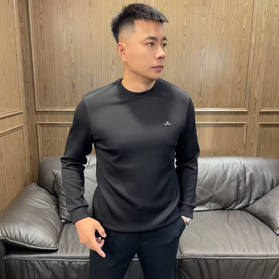 汤姆 弗罗特25秋冬DG138男商务休闲亲肤圆领纯色百搭高弹长袖T恤
