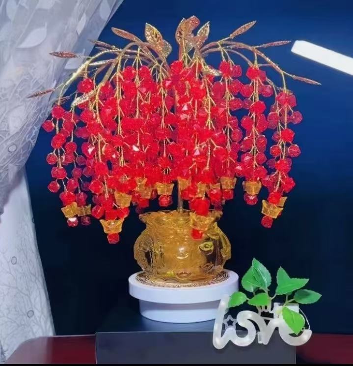 摇钱树（菱形珠版）手工DIY材料包