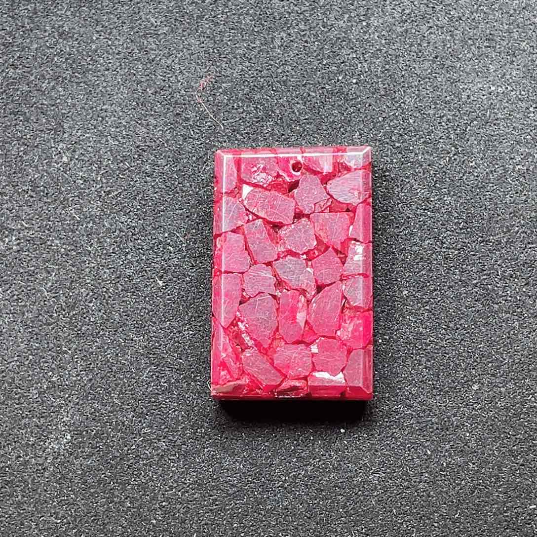 天然辰砂晶体砂无事牌