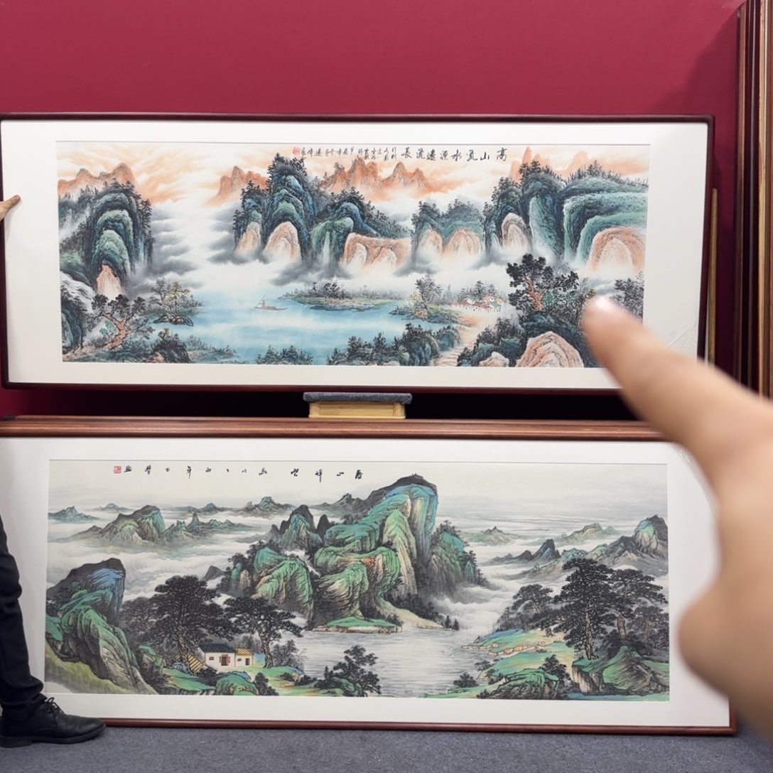 国画手绘作品带框包邮210成80