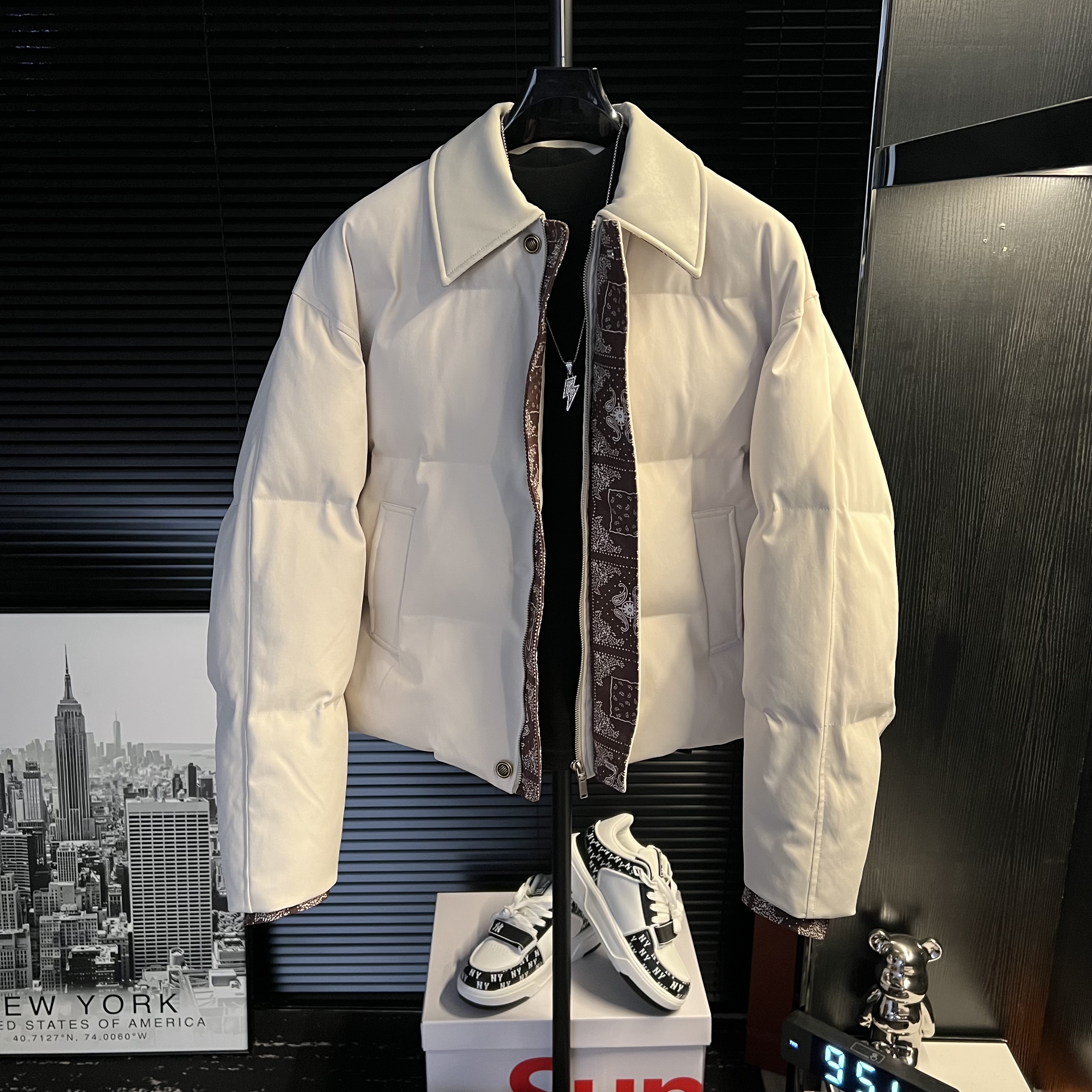 CQ-男士冬季加厚假两件简约夹克外套时尚大气