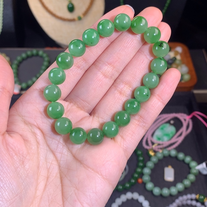 和田玉（碧玉）手链未镶嵌