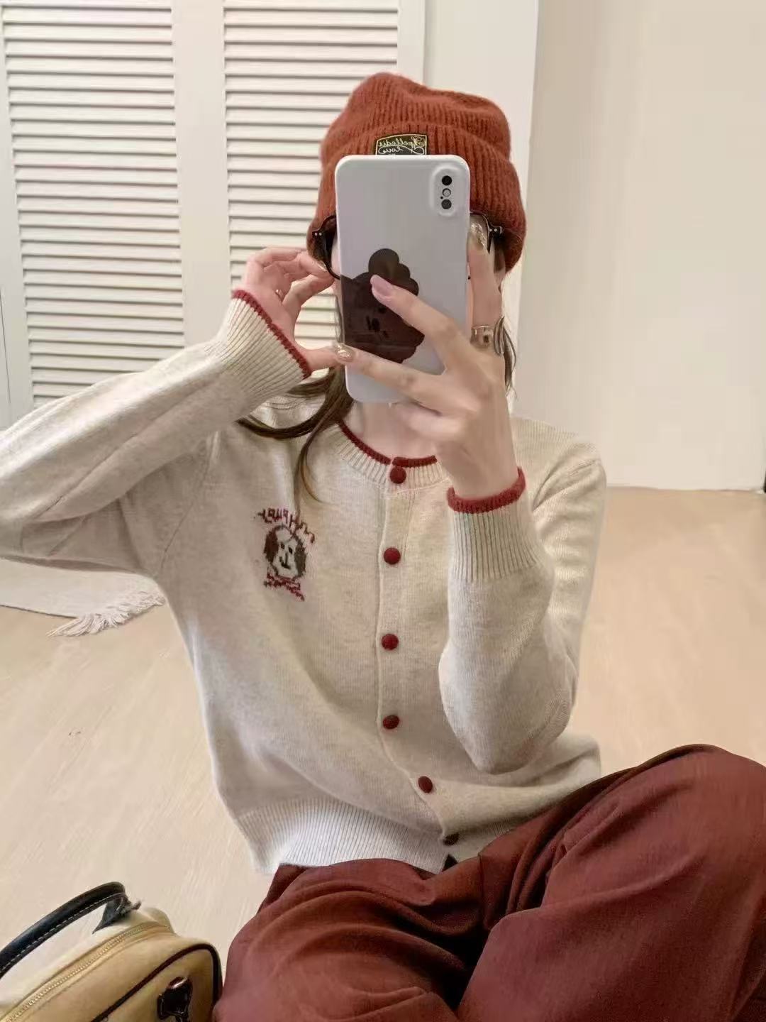 【01-100复合链接】女装长袖秋冬款毛衣时尚V领毛针织衫圆领条纹