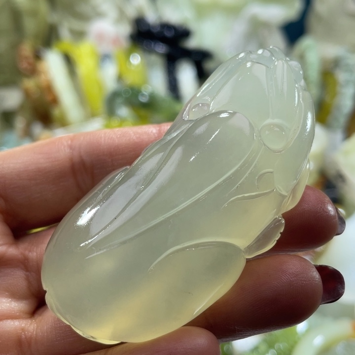 岫玉未镶嵌手把手把