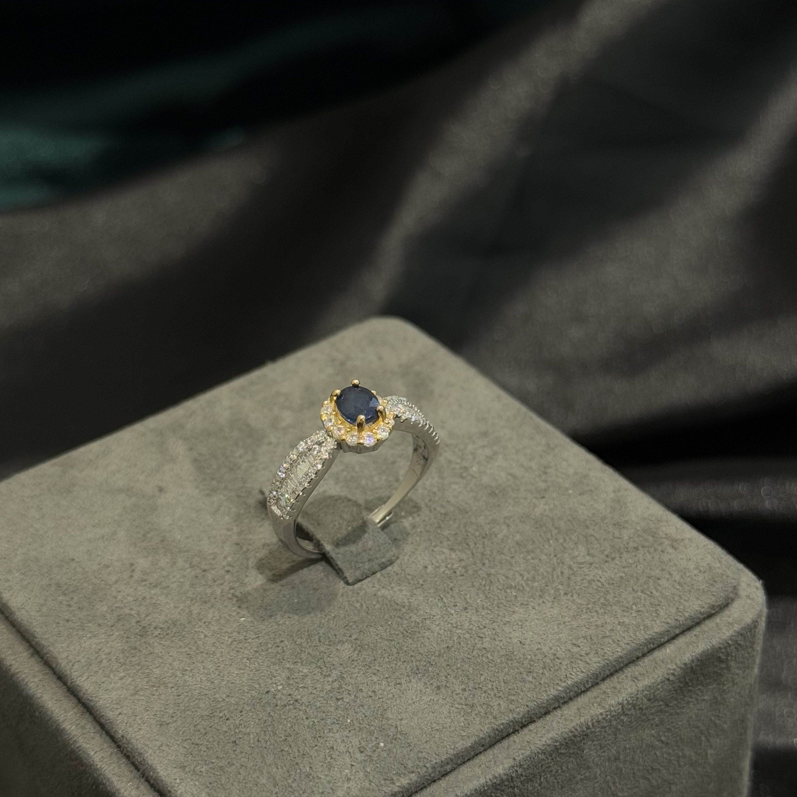 S925银蓝宝石戒指开口【多样性发一】【LBS029】